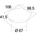 Doccia Elegant bianca tubo PVC 4 m in piano - immagine 3
