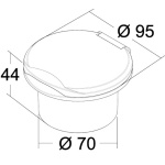 Box doccia Classic Evo cromato tubo inox 2,5 m (Bulk 10 pz) - immagine 3