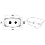 Box doccia New Edge bianca tubo PVC 2,5 m uscita posteriore - immagine 2