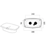 Box doccia New Edge bianca tubo nylon 4 m (Bulk 10 pz) - immagine 2