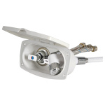 Box doccia New Edge bianca tubo PVC 4 m uscita trasversale