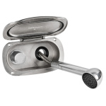 Box doccia Elissa inox con doccia tubo PVC 4 m