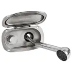 Box doccia Elissa inox con doccia tubo PVC 4 m