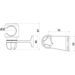 Staffa a parete per doccia - immagine 2