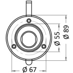 Vano per doccia bianco + tappo/guarnizione