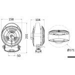 Ventilatore Caframo modello Bora II nero 12/24 V - immagine 2