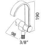 Rubinetto Style nero solo freddo - immagine 2