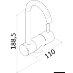 Rubinetto con miscelatore Slim acqua calda/fredda - immagine 2