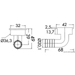 Scarico pozzetto inox Ø 42 - immagine 2
