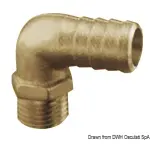 Portagomma 90° 3/8" 15 mm
