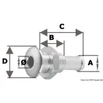 Mini scarico inox a filo 1/4" - immagine 2