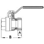 Saracinesca sfera ottone 4" - immagine 2