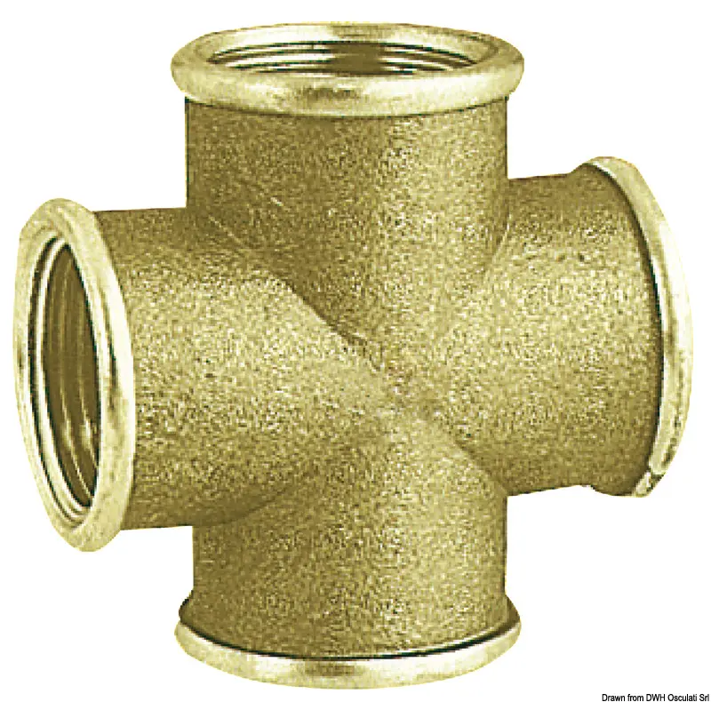 17.231.00.jpg Raccordo croce ottone femmina 1" 1/2 - immagine 1