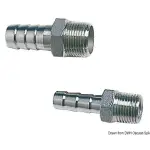 Portagomma maschio inox 2" x 60 mm