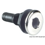 Scarico a mare nylon nero 1/2"