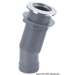 Scarico testa inox 15° 50 mm x 2" 1/4 con valvola