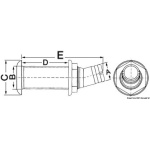 Scarico testa inox 15° 38 mm x 2" 1/4 - immagine 2