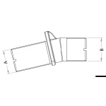 Scarico a mare regolabile 1'' 1/2 con portagomma - immagine 2