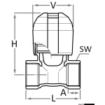 Valvola antiblocco in bronzo Alex filettata 1"1/4 - immagine 3