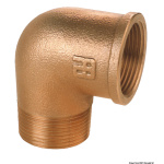 Gomito a 90° M-F in bronzo 1/4"