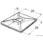 Basetta nylon autoadesiva