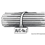 Fascetta con etichetta 2,5 x 210 mm