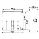 Lavavetri 9,7 l 2 pompe 12 V