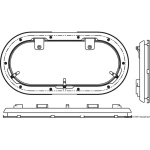 Oblò ovale Bomar Flagship 216 x 444 mm