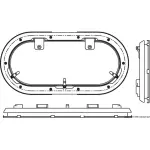 Oblò ovale Bomar Flagship 216 x 444 mm
