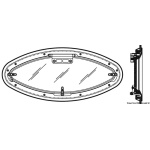 Oblò ellittico Bomar Flagship 209 x 468 mm