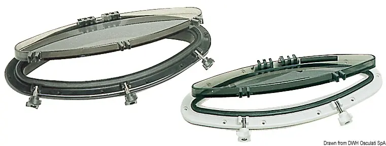 4.0.2 Oblò ellittico Bomar bianco 203 x 470 mm - immagine 1