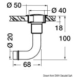Sfiato ottone cromato 20 mm 90° destro - immagine 2