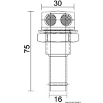 Sfiato inox 16 mm dritto
