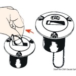 Tappo imbarco ottone cromato Fuel 50 mm - immagine 2