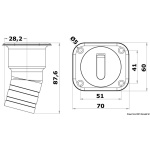 Tappo Square Water 38 mm corto