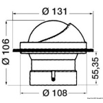 Bussola Riviera BA1 con rosa blu - immagine 2