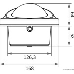 Bussola Riviera 4" Astra BAS1 bianca/nera - immagine 2