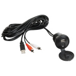 Cavo ausiliare USB-AUX con frontalino stagno