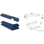 Protezione per pontile 640 + 220 mm blu