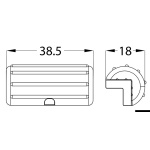 Protezione per pontile CORNER blu