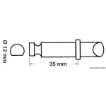 Scalmo ottone cromato per canotti Zodiac - immagine 3