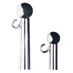 Asta bandiera inox con pallina 750 mm - immagine 2