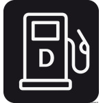 Adesivo carico diesel (foglio da 10 loghi) 25x27