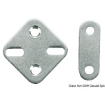 Piastrina inox 44x44 mm