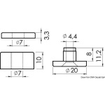 Distanziale fermavetro bianco conf. 100 pz.  a+b+c - immagine 2