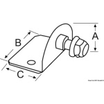 Piastrina 90° filetto 8 mm interno - immagine 2
