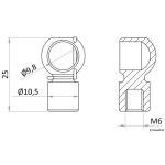 Testina inox sfera 10 mm - immagine 3