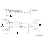 Chiusura a leva inox 110x48 mm - immagine 2