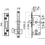 Serratura tipo Yale esterna 16/38 mm sporgente