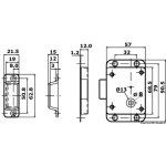 Serratura con pomello 16/38 mm - immagine 2